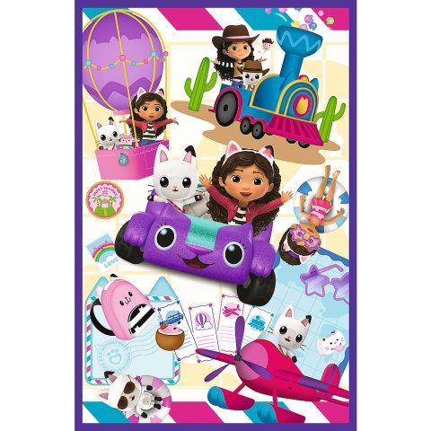 Puzzle - 3x80 - Kolorowe dni Gabby - Koci Domek Gabi - Trefl 34882