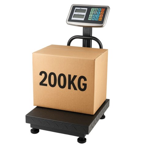 Waga Elektroniczna LCD Platformowa Magazynowa Dokładność do 20g 200kg