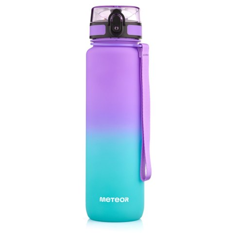 Bidon sportowy Meteor 1000 ml fioletowy/błękitny