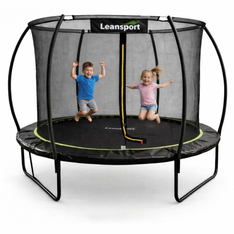 Trampolina Ogrodowa LEAN Z Siatką Wewnętrzną Czarno-Zielona 183CM 6FT