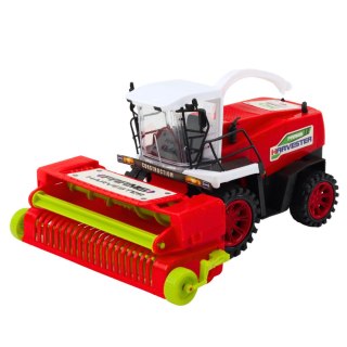 Kombajn Rolniczy Farmerski Z Hederem Napęd Czerwony