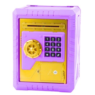 Sejf Skarbonka Elektroniczna Na Kod PIN Dla Dzieci Fioletowy