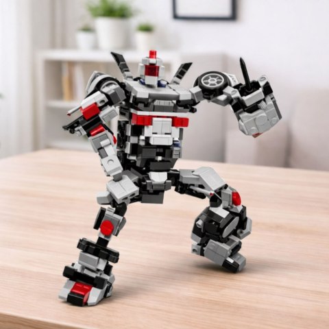 Klocki Konstrukcyjne Samochód Wyścigowy Robot 2W1 Biały 320 el.