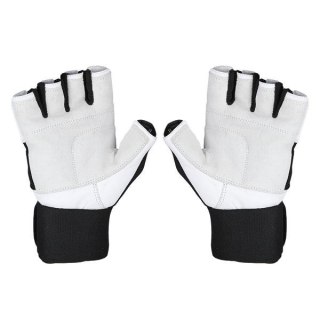 RST04 WHITE-BLACK ROZM. XL RĘKAWICE NA SIŁOWNIĘ HMS