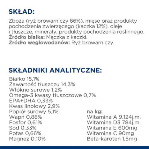 Hill's PD Prescription Diet Canine d/d Kaczka I Ryż 12kg