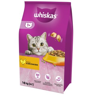 WHISKAS Karma Sucha Dla Kota 1+ Z Kurczakiem 14kg
