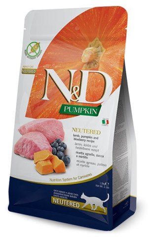 Farmina N&D Pumpkin Feline Lamb & Blueberry Neutered Adult 300g