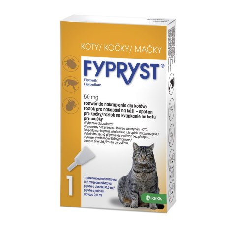 Krka Fypryst Spot On Dla Kota 50mg/0,5ml 1 Pipeta