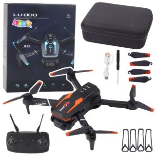 Dron Zdalnie Sterowany LU800 Kamera Światła LED Pomarańczowy
