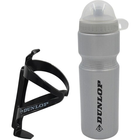 BIDON ROWEROWY DUNLOP 750ML Z KOSZYKIEM SREBRNY
