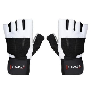 RST04 WHITE-BLACK ROZM. S RĘKAWICE NA SIŁOWNIĘ HMS
