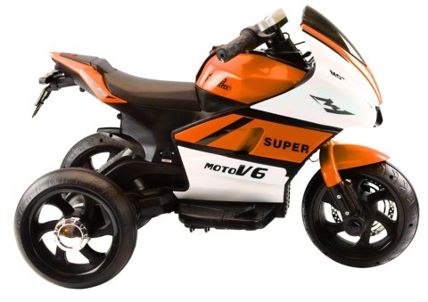 Motorek Trójkołowy Dla Dzieci HT-5188 Światła LED MP3 Pomarańczowy