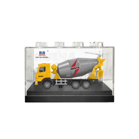 Betoniarka Metalowa Model Kolekcjonerski Huina Żółta 1:80