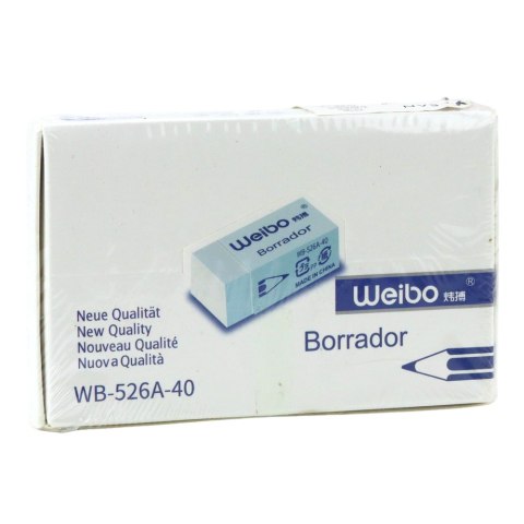 Gumka Do Mazania Biała Szkolna Biurowa WB-526A-40 3,5cm