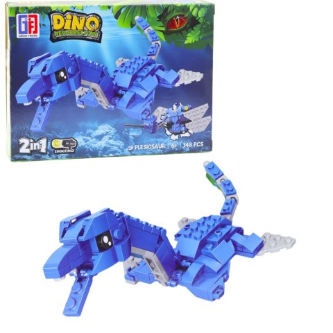 Klocki Konstrukcyjne Zestaw Dinozaur Robot 2w1 148-175 el. Mix