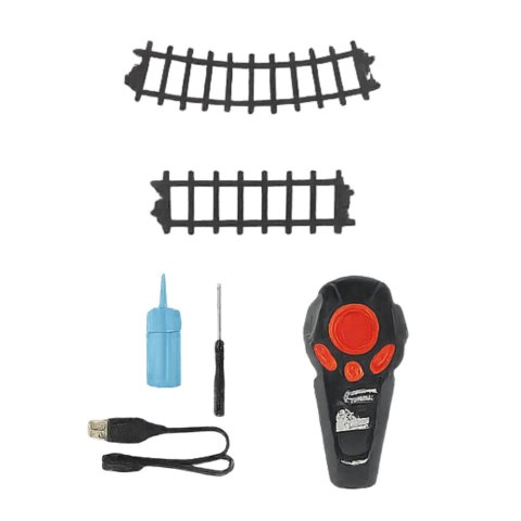 Kolejka Elektryczna Pociąg Klasyczny RC Światła Dźwięki Dym 206 cm 24 el.