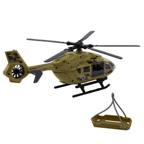 Helikopter Wojskowy Militarny Hak Nosze Światła Dźwięki 1:14