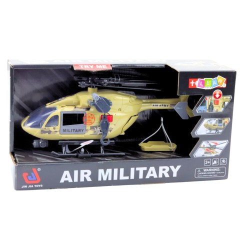 Helikopter Wojskowy Militarny Hak Nosze Światła Dźwięki 1:14