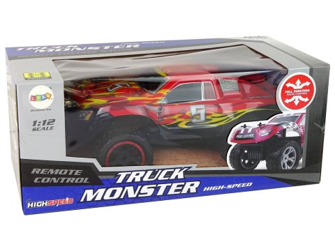Samochód Terenowy Zdalnie Sterowany R/C 1:12 20 km/h Czerwony