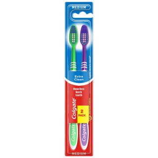 Colgate Extra Clean Szczoteczka do Zębów Średnia 2 szt.