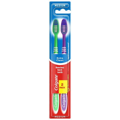 Colgate Extra Clean Szczoteczka do Zębów Średnia 2 szt.