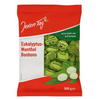 Jeden Tag Eukalyptus-Menthol Cukierki Eukaliptusowo-Miętowe 300 g