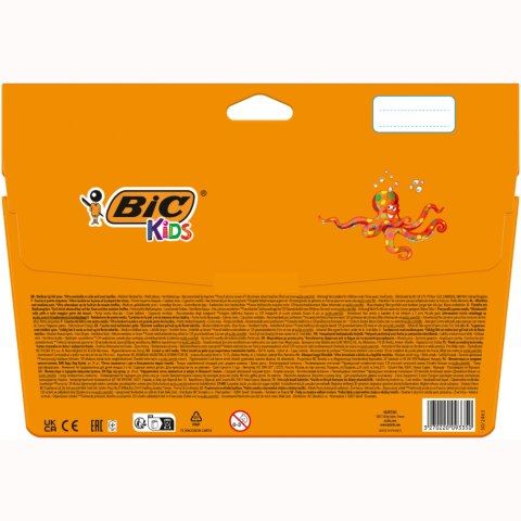 BIC Kids Kid Couleur Flamastry Mazaki Pisaki Zmywalne Wodne 24 kolory