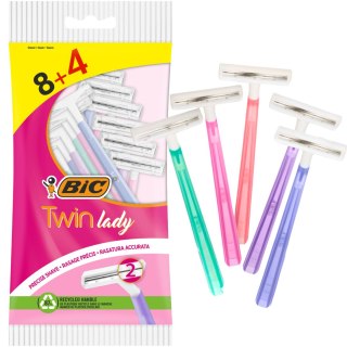 BIC Maszynka Jednorazowa do Golenia Twin Lady 8+4 sztuk