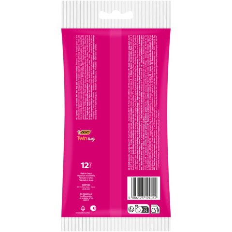BIC Maszynka Jednorazowa do Golenia Twin Lady 8+4 sztuk