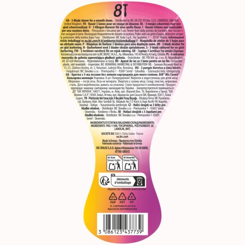 BIC Miss Soleil Color Maszynka do Golenia Maxi Pack 8 sztuk