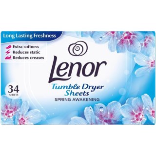 Lenor Spring Awakening Chusteczki Zapachowe do Suszarki Bębnowej 34 szt.
