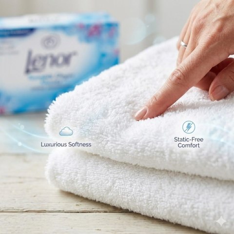 Lenor Spring Awakening Chusteczki Zapachowe do Suszarki Bębnowej 34 szt.