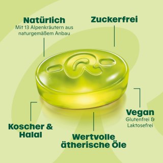 Ricola Apfelminze Cukierki bez Cukru Mięta Jabłkowa 75 g