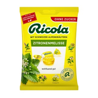 Ricola Zitronenmelisse Cukierki bez Cukru Melisa Cytrynowa 75 g