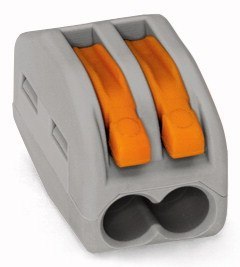 SZYBKOZŁĄCZKA 2X0,08-4MM2 Z DŹWIGNIĄ ZWALNIAJĄCĄ 222-412