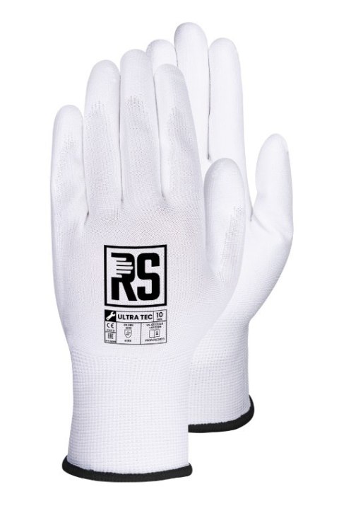 RĘKAWICE NYLON + POLIURETAN ULTRA TEC (RNYPO) BIAŁA R.7