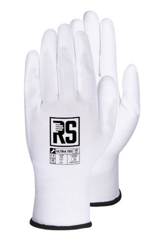 RĘKAWICE NYLON + POLIURETAN ULTRA TEC (RNYPO) BIAŁA R.8