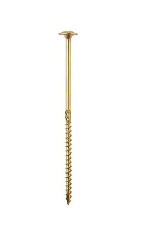 WKRĘT DO DREWNA Z KOŁNIERZEM NA TORX OCYNK ŻÓŁTY 5*90MM T25