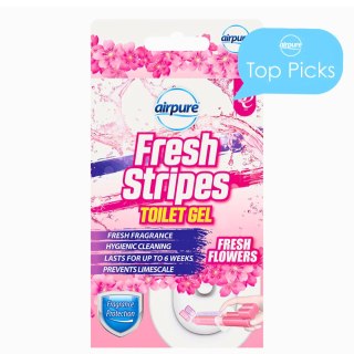 Airpure Fresh Stripes Fresh Flowers Pasek Żelowy Do WC 45 ml