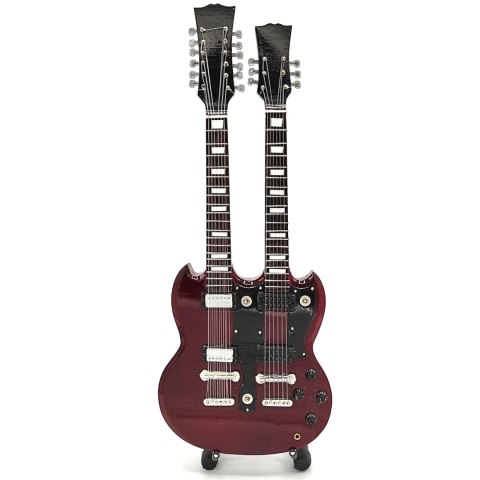 Mini gitara w stylu Led Zeppelin - Jimmy Page - Double Neck MGT-2059