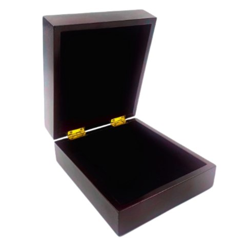 Drewniane Pudełko Prezentowe 14 x 16 x 6,7 cm na Prezent z Filcową Wkładką - D349