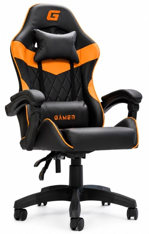 Fotel obrotowy gamingowy EVO PU ORANGE XL