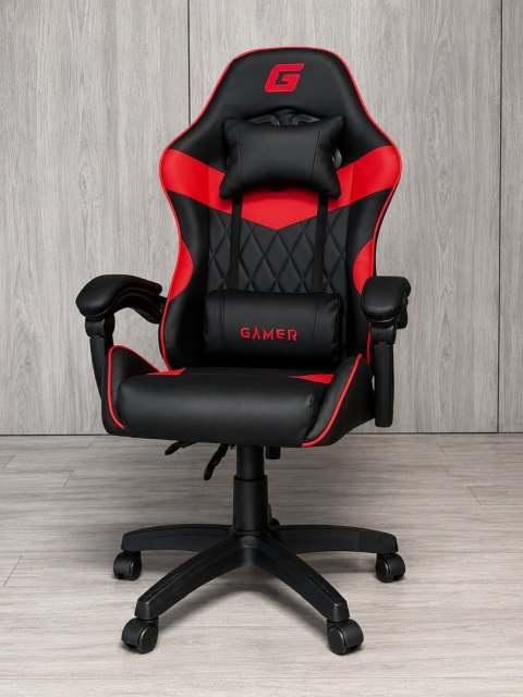Fotel obrotowy gamingowy EVO PU RED XL