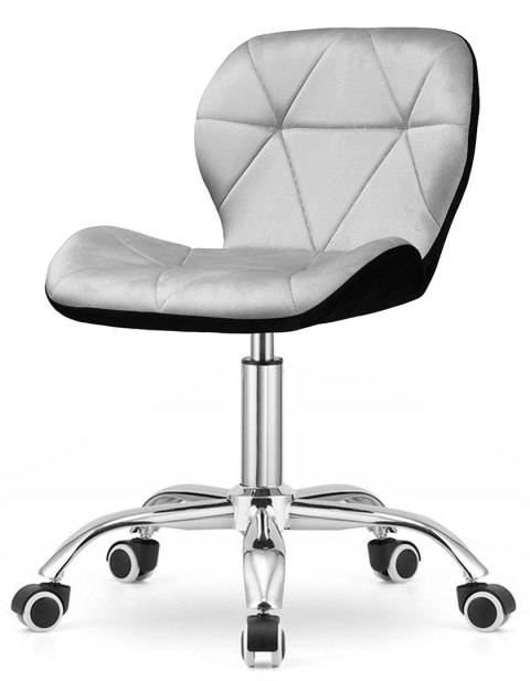 Krzesło obrotowe VASTO OFFICE VELVET BLACK + GREY SILVER
