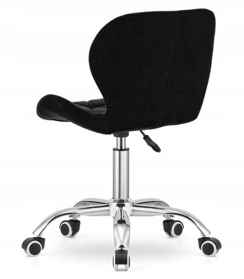 Krzesło obrotowe VASTO OFFICE VELVET BLACK SILVER