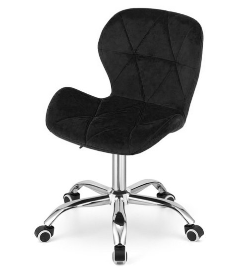 Krzesło obrotowe VASTO OFFICE VELVET BLACK SILVER