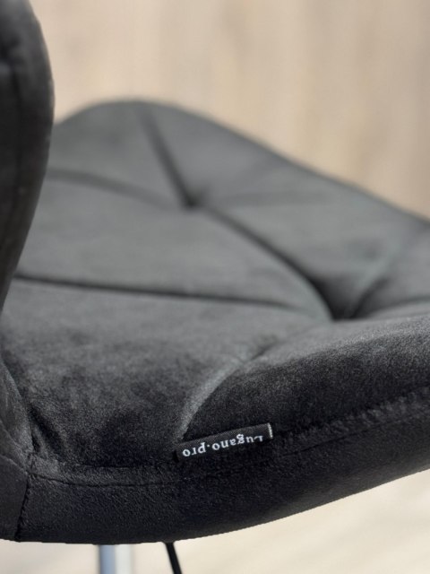 Krzesło obrotowe VASTO OFFICE VELVET BLACK SILVER