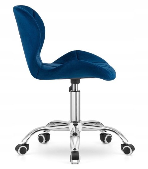 Krzesło obrotowe VASTO OFFICE VELVET BLUE SILVER