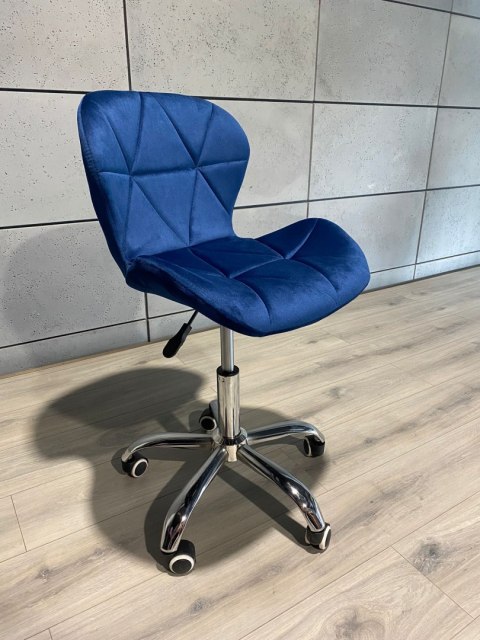 Krzesło obrotowe VASTO OFFICE VELVET BLUE SILVER