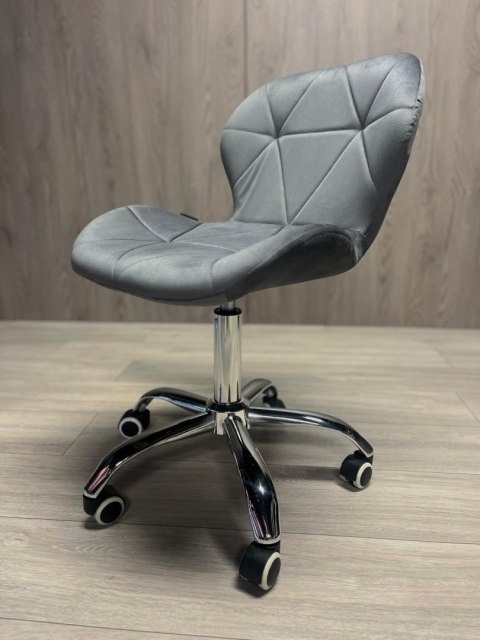Krzesło obrotowe VASTO OFFICE VELVET DARK GREY SILVER
